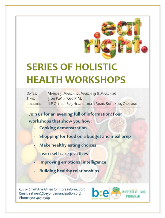 Holistic Health Workshop Alameda County Independent Living Program