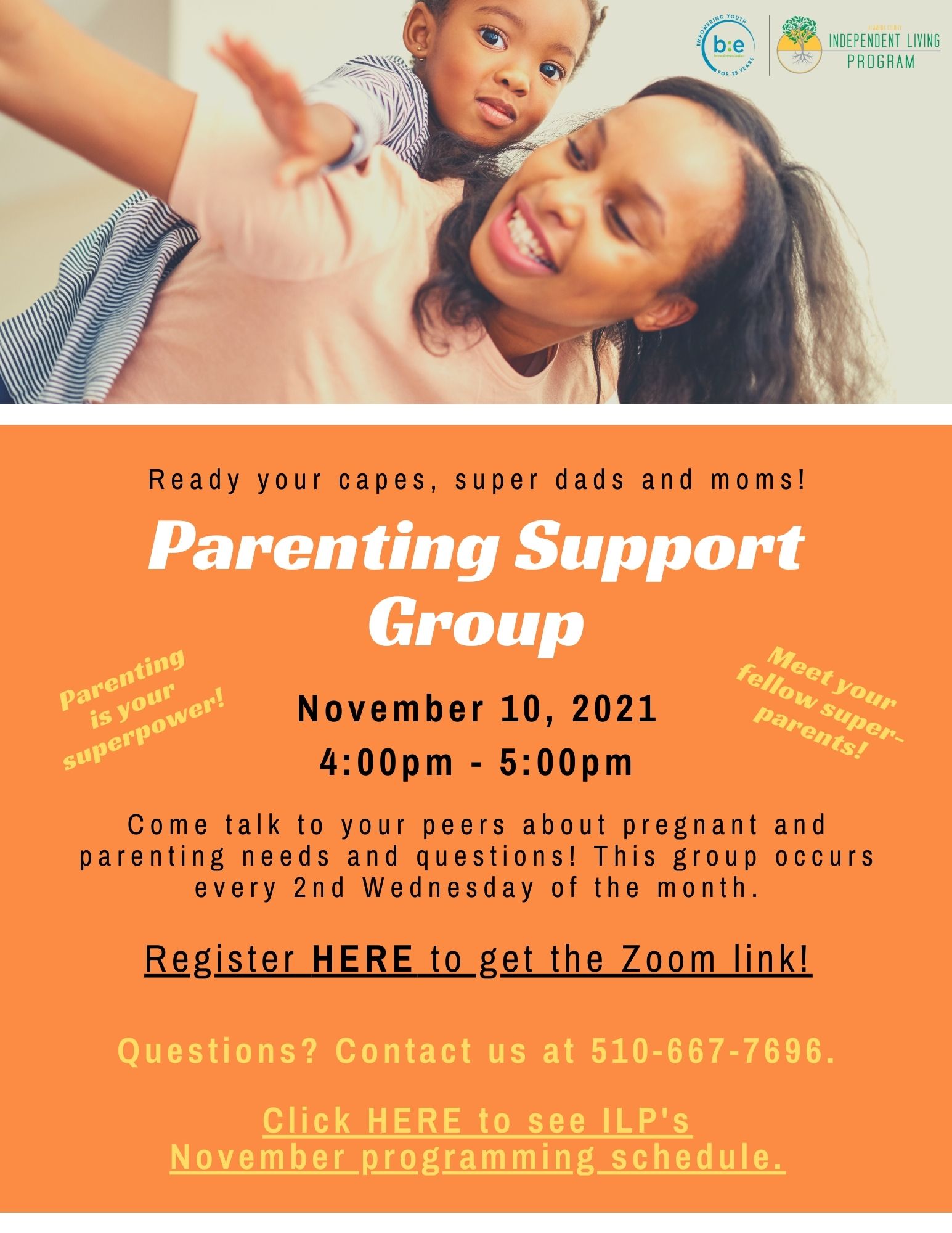 Parenting Support Group - Alameda County Independent Living Program