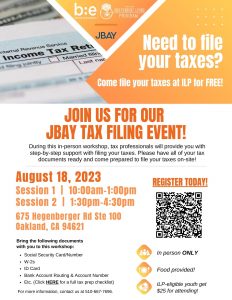 JBAY Tax Filing Event - Session 1 @ ILP Office